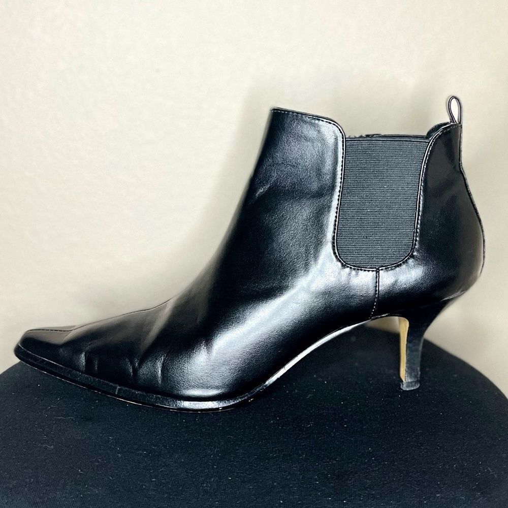 Donald J. Pliner Women’s Ankle Boots Black Leather Booties Size: 8 - Picture 2 of 12